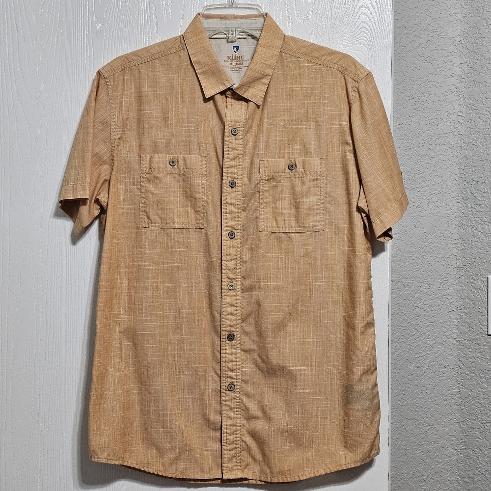 KÜHL Men's Short-sleeve Button-up Shirt Orange Size M